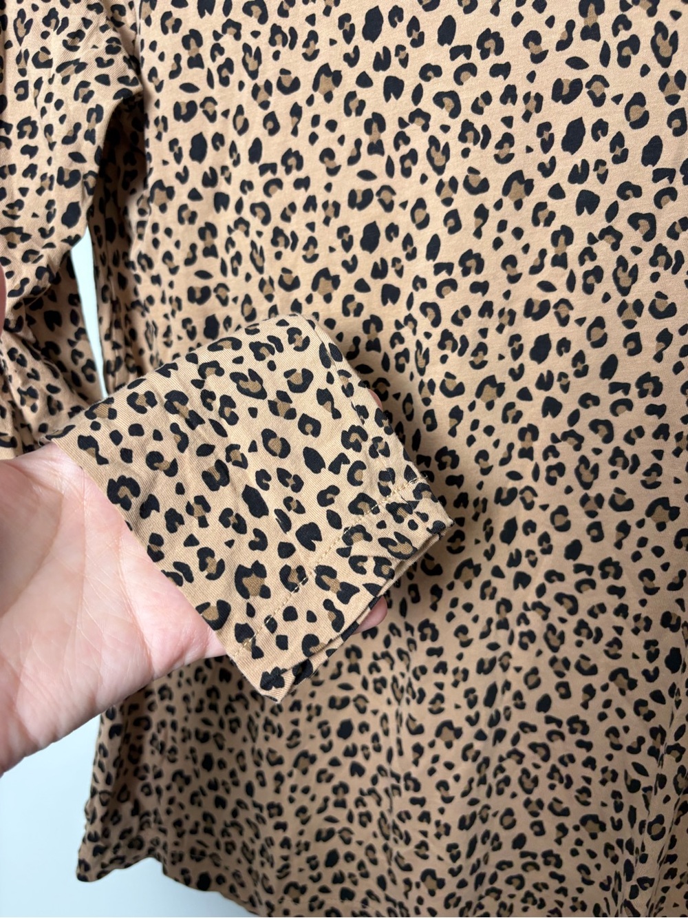 J. Crew Leopard Tissue Turtleneck Long Sleeve Shirt - Picture 4 of 7
